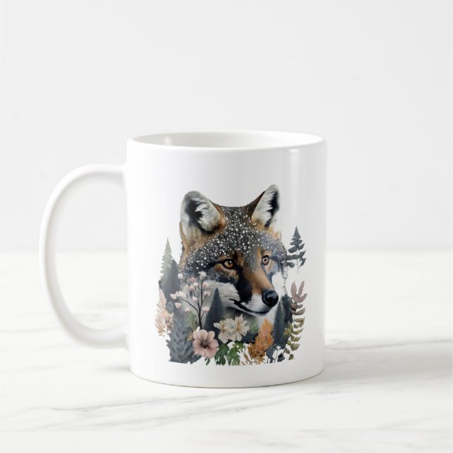Taza De Café Fox Mug, amante de los animales (Izquierda)