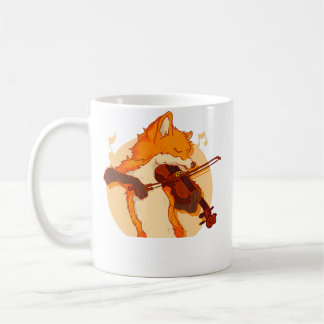 Taza De Café Fox Playing Violin Violinist Music Lover