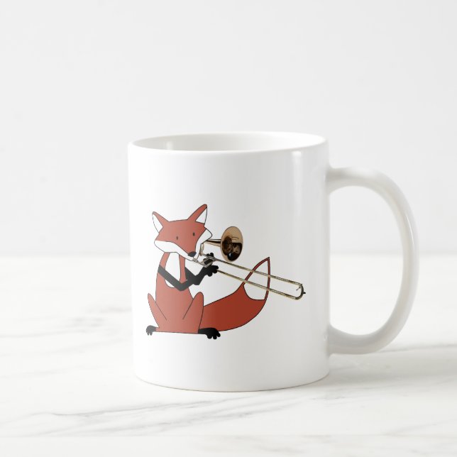 Taza De Café Fox que juega el Trombone (Derecha)