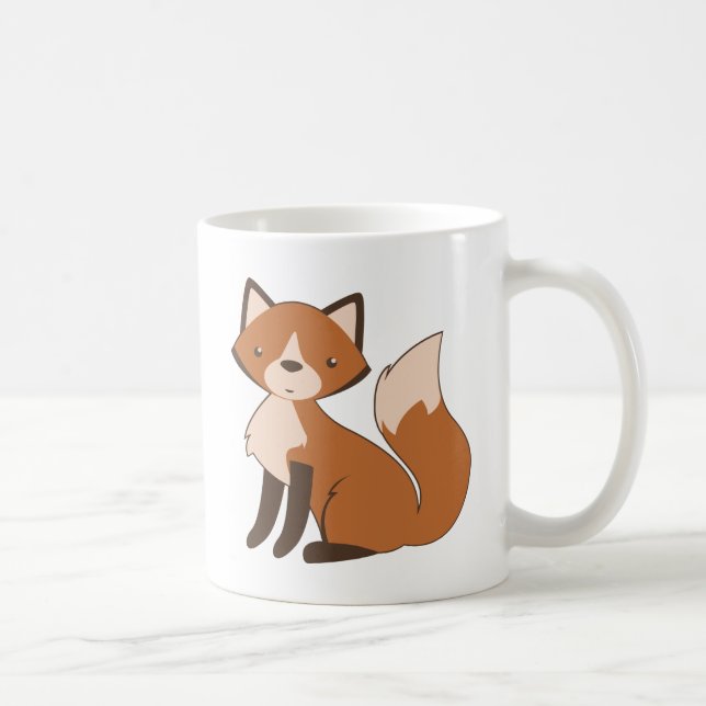 Taza De Café Fox que se sienta lindo (Derecha)