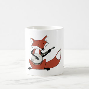 Taza De Café Fox que toca el banjo