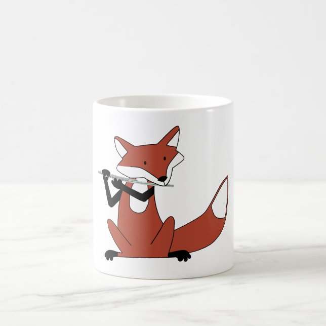 Taza De Café Fox que toca la flauta (Centro)