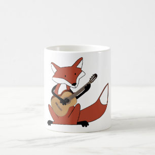 Taza De Café Fox que toca la guitarra