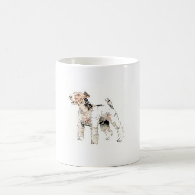 Taza De Café Fox terrier cabelludo del alambre (Centro)