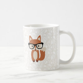 Taza De Café Fox w/Glasses del bebé del inconformista