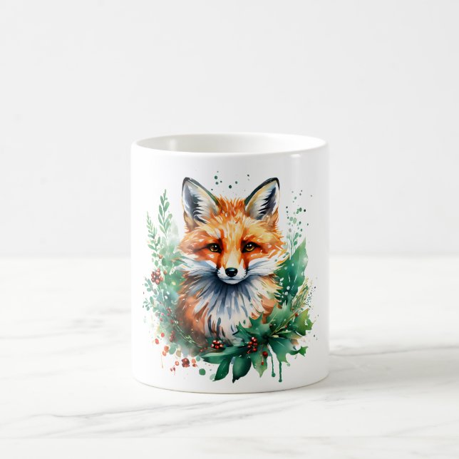 Taza De Café Fox y Holly con Berries Rojas (Centro)