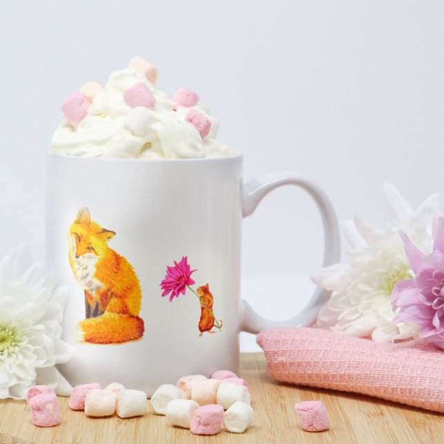 Taza De Café Fox y Mouse de amistad (Subido por el creador)