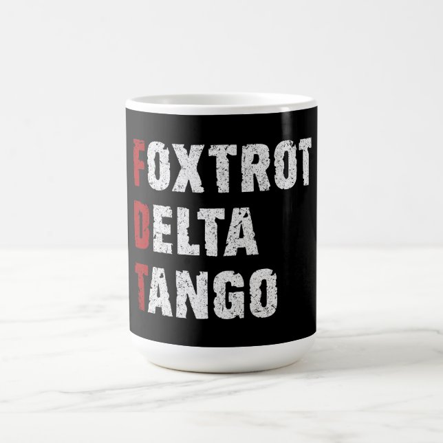 Taza De Café Foxtrot Delta Tango (Centro)