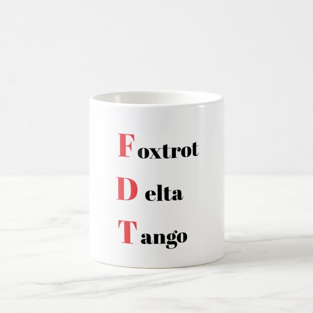 Taza De Café Foxtrot Delta Tango Coffee Mug (Centro)