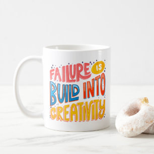 Taza De Café Fracaso alimenta la creatividad - Mug de tipografí
