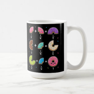 Taza De Café Fracciones de Donut Humor de Aprendizaje de Matemá