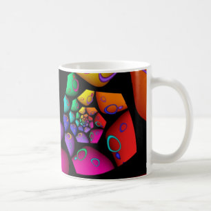 Taza De Café Fractal chillón del arco iris