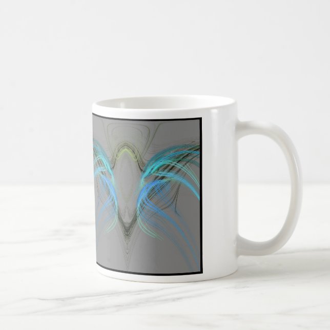 Taza De Café fractal de los pescados de jalea (Derecha)