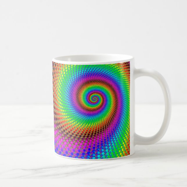 Taza De Café Fractal espiral abstracta (Derecha)