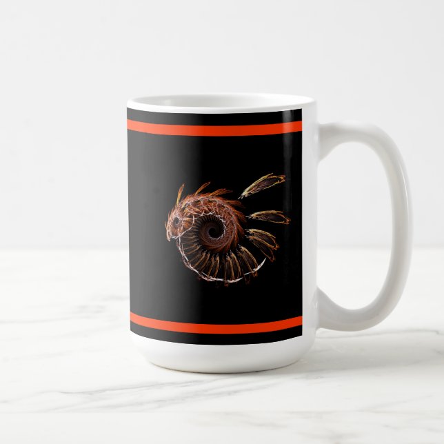 Taza De Café Fractal Firebird (Derecha)