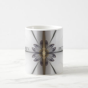 Taza De Café Fractal floral
