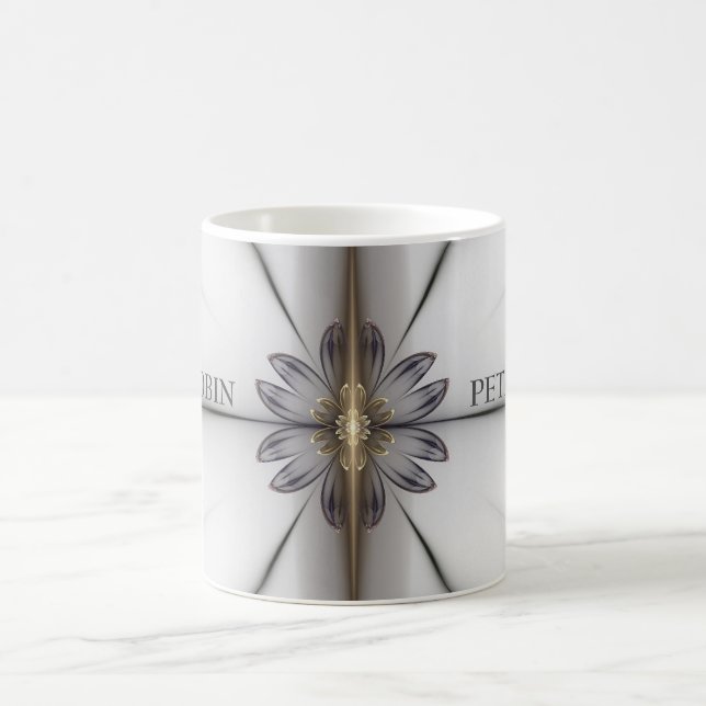 Taza De Café Fractal floral (Centro)