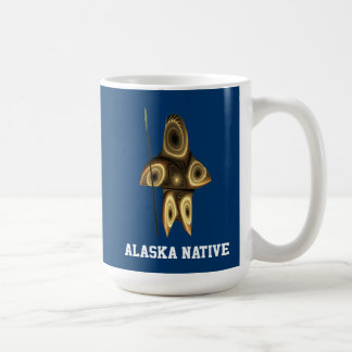 Taza De Café Fractal Inuit Hunter - Alaska Native