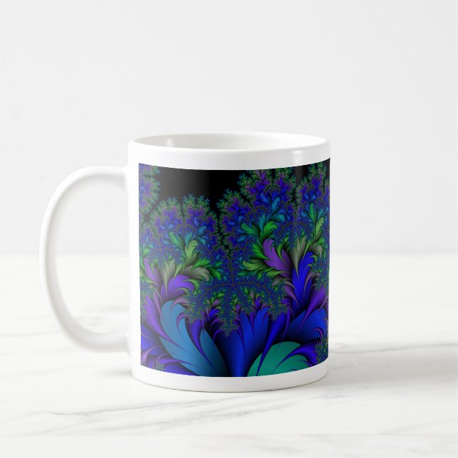 Taza De Café Fractal Peacock Ore 2 (Izquierda)