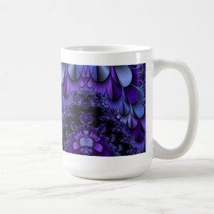 Taza De Café Fractal Purple Petals Cup