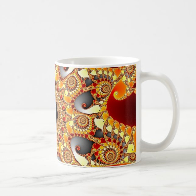 Taza De Café Fragmento de fuego (Derecha)