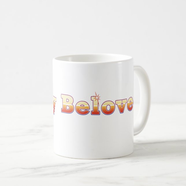 Taza De Café Fragmento de la Biblia "Querida Dearly" (Querida)  (Anverso derecho)