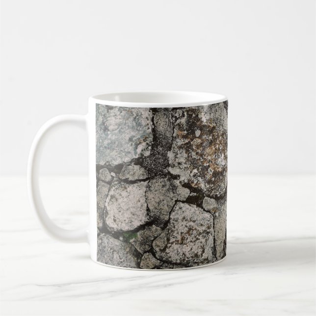 Taza De Café Fragmento de piedra negra y gris (Izquierda)