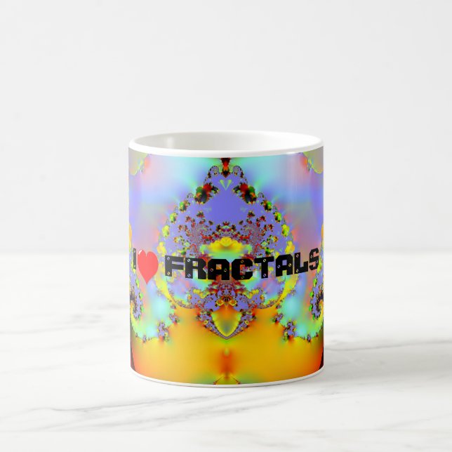 Taza De Café Fraktal009 - AMO FRACTALES (Centro)