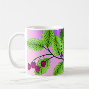 Taza De Café Frambuesas en una rama