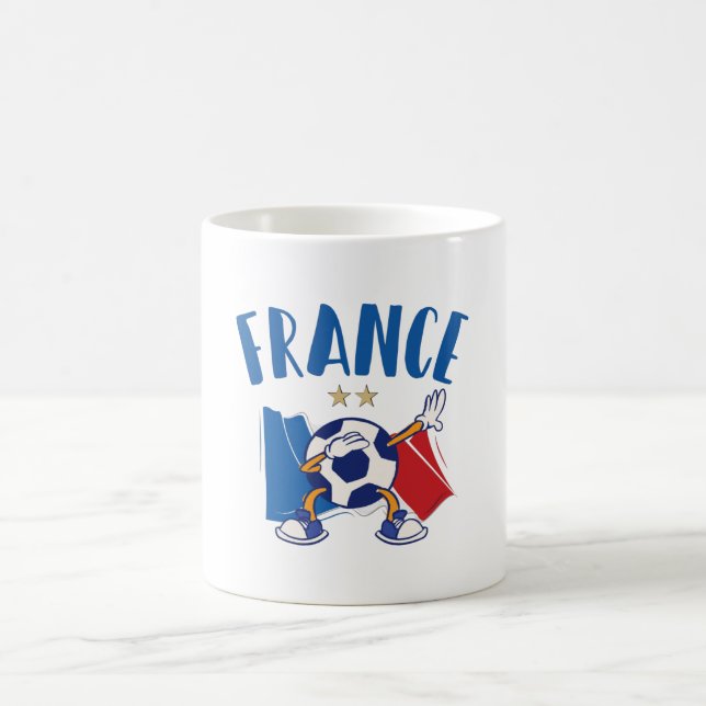 Taza De Café France Dabbing Soccer Ball Flag 2 stars (Centro)
