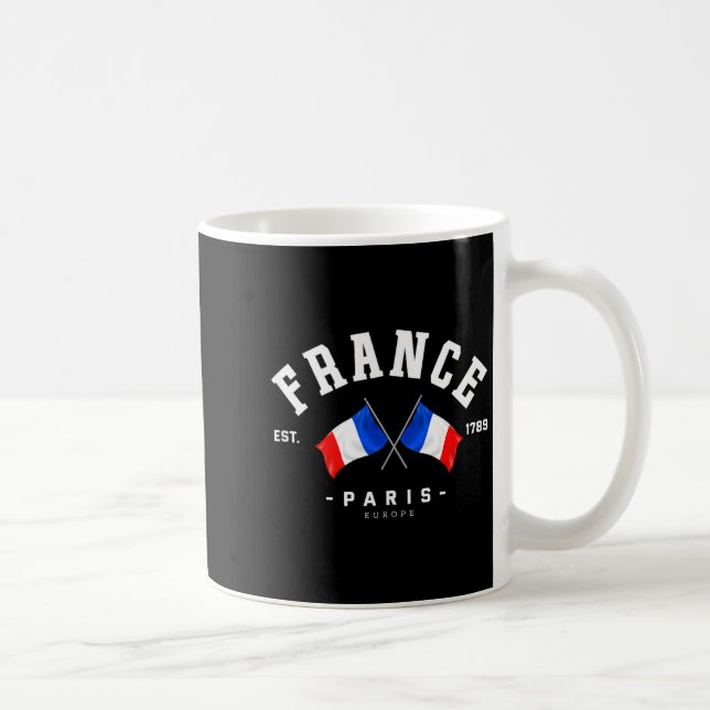 Taza De Café France Flag French Gift France Friend France Paris (Derecha)