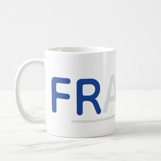 Taza De Café "France" Typography Mug (Izquierda)