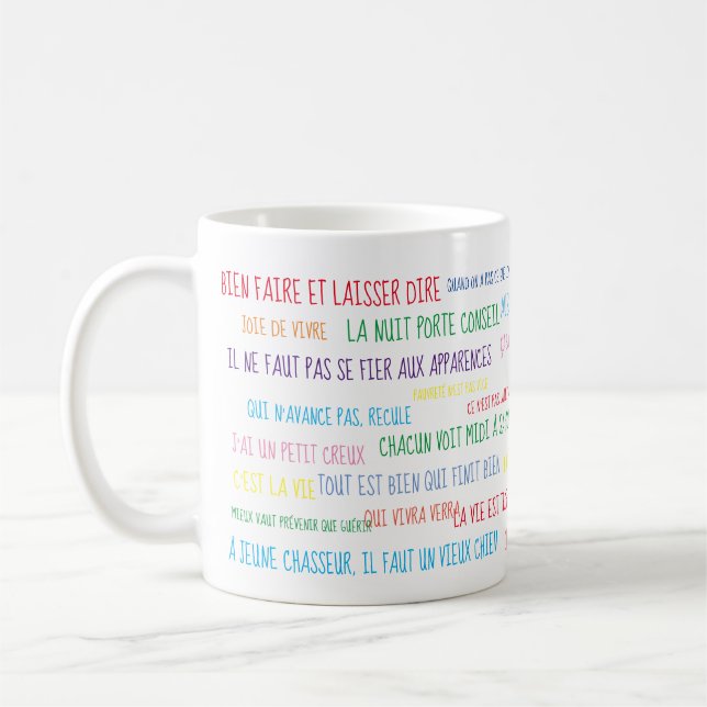 Taza De Café Francés Sayings Classic Mug, 325 ml Coffee Mug (Izquierda)