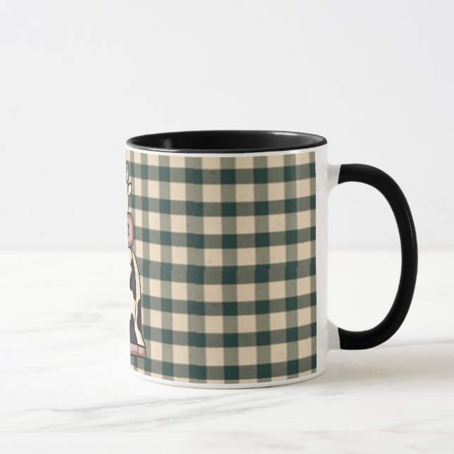 Taza de café francesa de la vaca del país (Derecha)