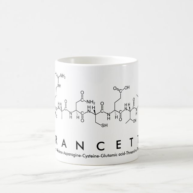 Taza De Café Francette peptide name mug (Centro)
