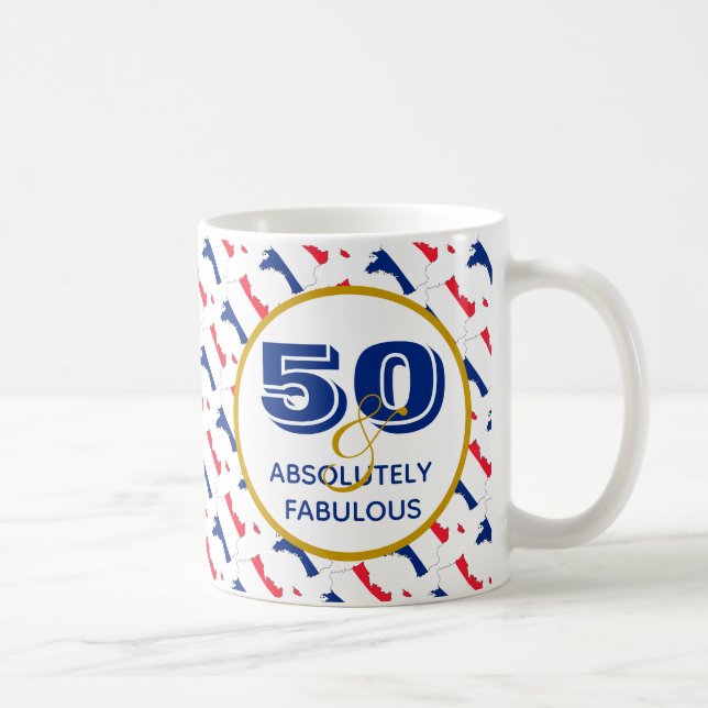 Taza De Café FRANCIA 50 y fabuloso cumpleaños (Derecha)