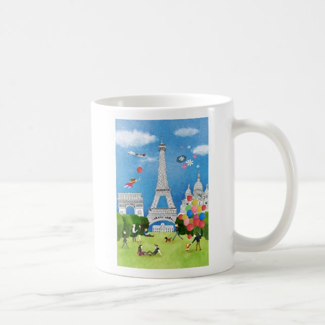 Taza De Café Francia colorida (Derecha)