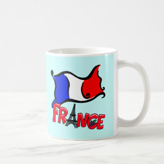 Taza De Café Francia con los productos de la bandera