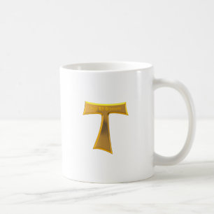 Taza De Café Franciscan Tau Cross Pax Et Bonum Gold Metallic