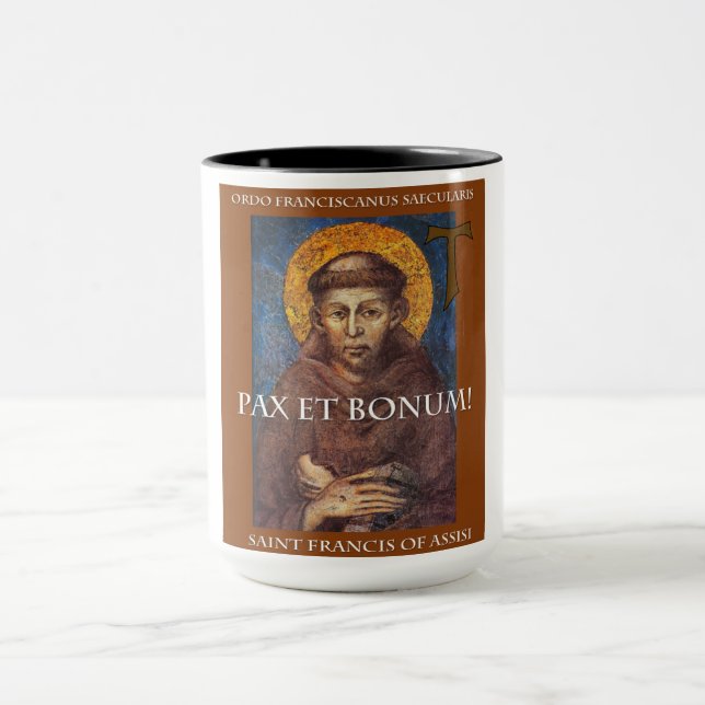 Taza de café franciscana del Pax y de Bonum (Centro)