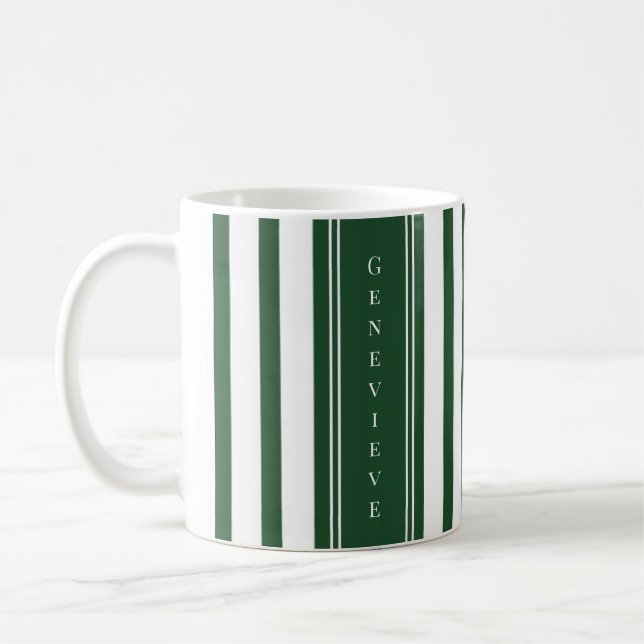 Taza De Café Franja Verde (Izquierda)