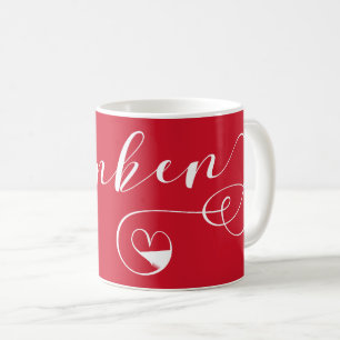 Taza De Café Franken, Franconia Flag Heart, Franconian