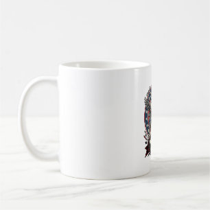 Taza De Café Frankenstein Patriótico Brutal Horror Monstruo Lib