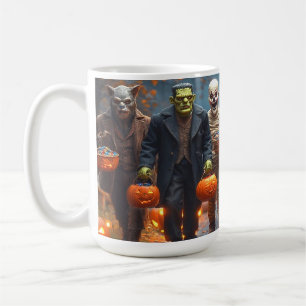 Taza De Café Frankie y Friends, Halloween Café Mug