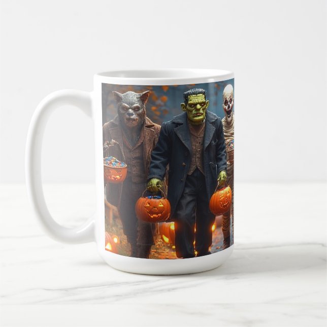 Taza De Café Frankie y Friends, Halloween Café Mug (Izquierda)