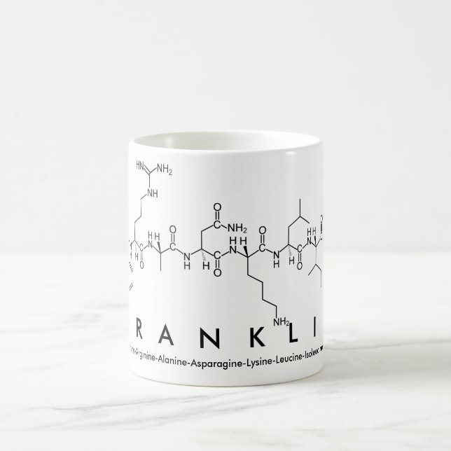 Taza De Café Franklin peptide nombre mug (Centro)
