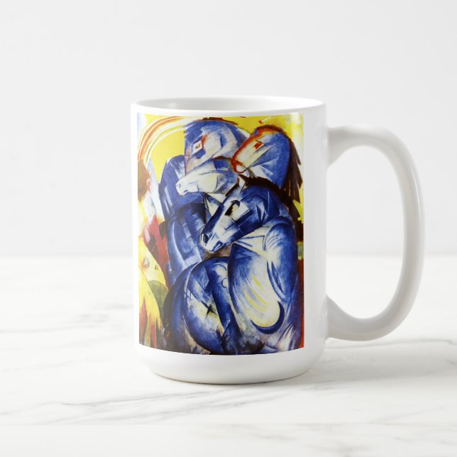 Taza De Café Franz Marc la torre de caballos azules (Derecha)
