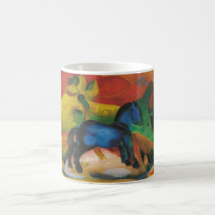 Taza De Café Franz Marc - pequeña lona azul del aceite del
