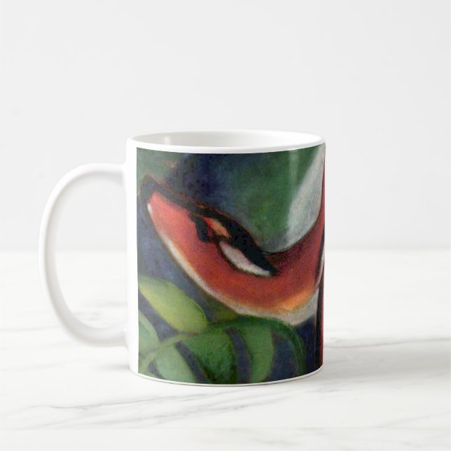 Taza De Café Franz Marc Red Deer Famosa Pintura Animal (Izquierda)