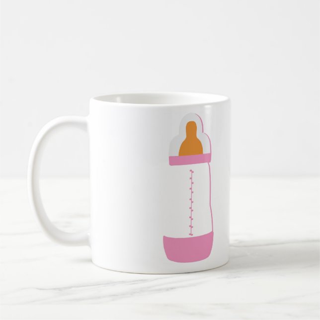 Taza De Café Frasco de bebé rosa (Izquierda)